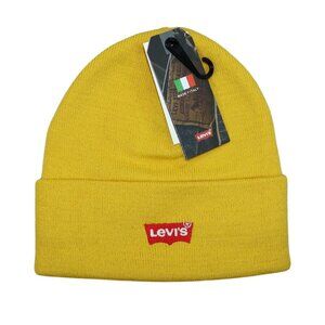 Levi's Classic Logo Unisex Winter Beanie Hat OSFM NWT Marigold